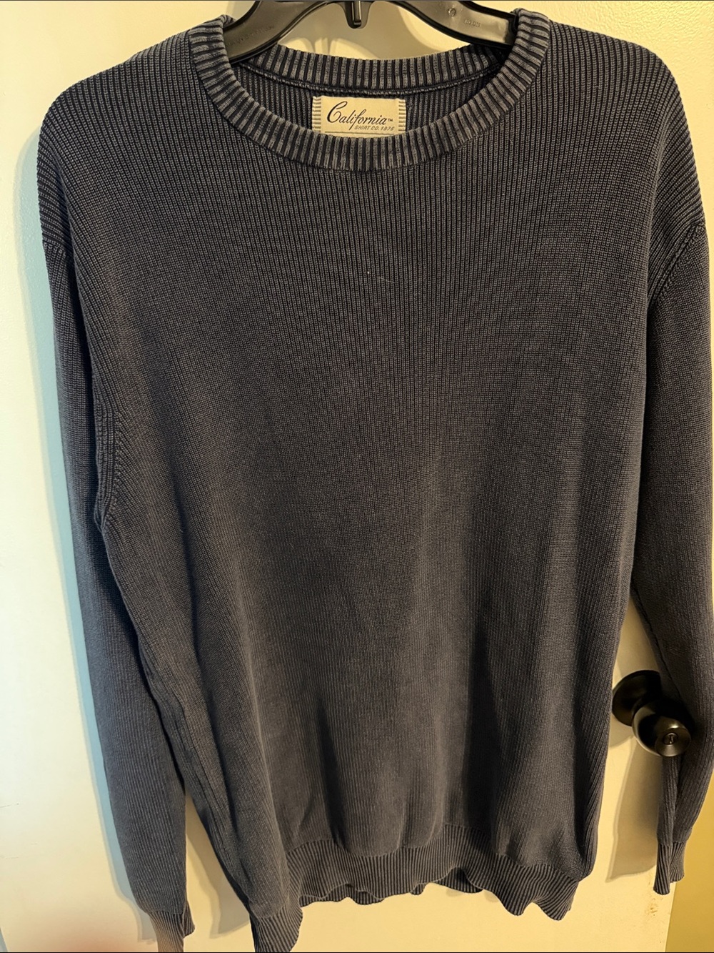 Brand Men’s Crewneck Sweater in Charcoal Blue